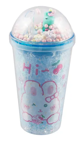 Стакан с крышкой Зайка Kawaii (пластик) (450мл) (12-16064-TER17)