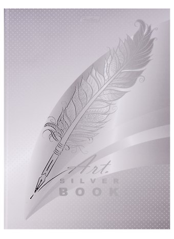 Книга для записей А4 80 листов клетка Silver book