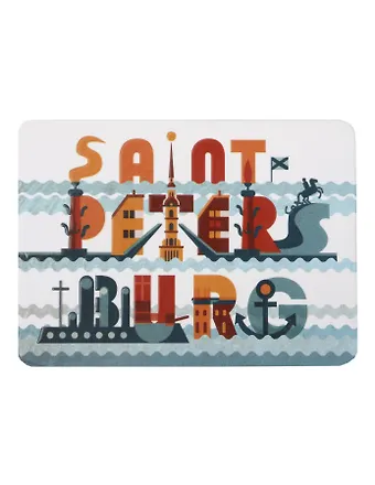 Сувенир МАГНИТИК Магнит Санкт-Петербург: «Saint-Petersburg» 95*68мм