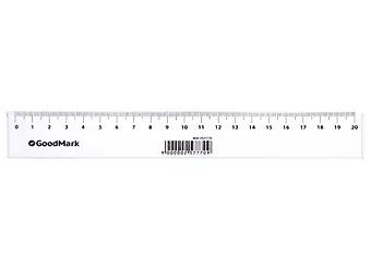 Линейка пластиковая GoodMark, 20 см