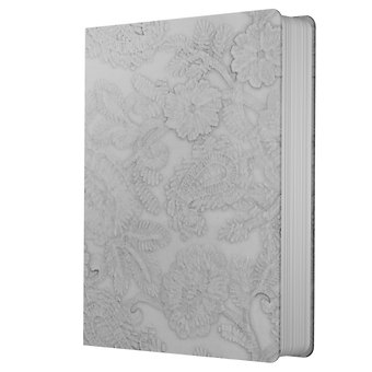 Записная книжка А6+ 80л кл. "Jade. Серый" 7БЦ, иск.кожа с текстурой, офсет 80г/м2, ляссе, инд.уп.