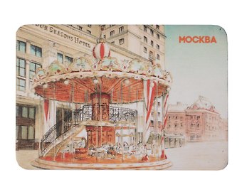 Магнит картон карандаш Карусель Манежная площадь (Москва) (МК/201/020)