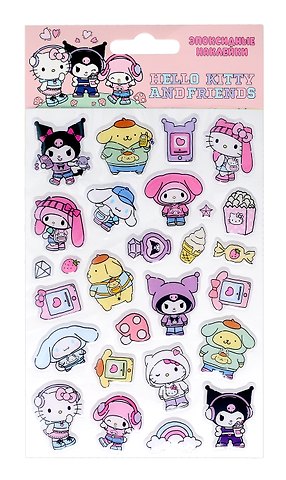 Наклейки эпоксидные 110х200 (Hello Kitty and friends 2)