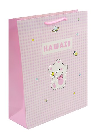 Пакет А4 32*26*12 Kawaii. Мишка. Basic дет., бум.мат.ламинат