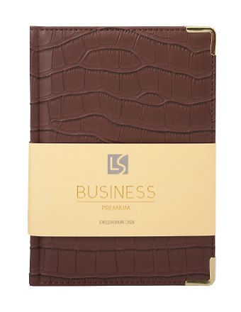 Ежедневник датированный 2026 год, А5, 176 листов, Business Premium. Impact, темно-коричневый