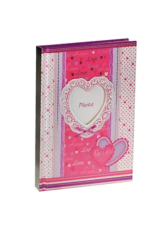 Ежедневник девочки А6+ 80л 125*178 СЕРДЦА, ЦВЕТЫ обл.карт.и бум., тисн.фольгой, ляссе, Феникс