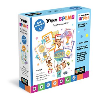 Baby Games. Набор игр. Учим время. Дни недели + домино часы