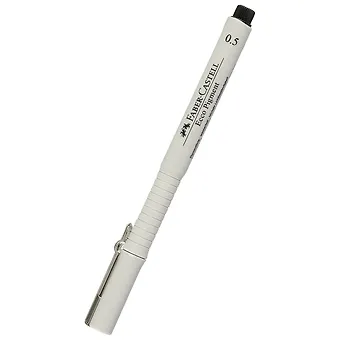 Ручка капиллярная Faber-Castell, Ecco Pigment, черная 0,5 мм