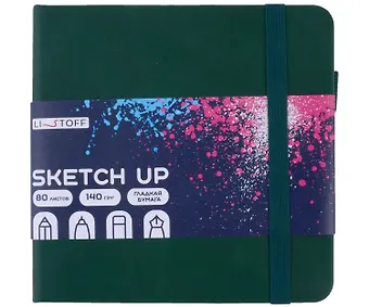 Скетчбук «Sketch Up. Лесной» 140 х 140, 80 листов, белый офсет 100г/м2, твердая подложка