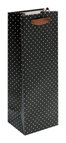 Пакет бутылочный 34,5*12,5*10 Black shine бум.мат.ламинат