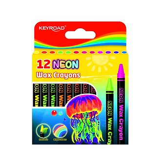 Мелки восковые 12цв Neon, к/к, Keyroad