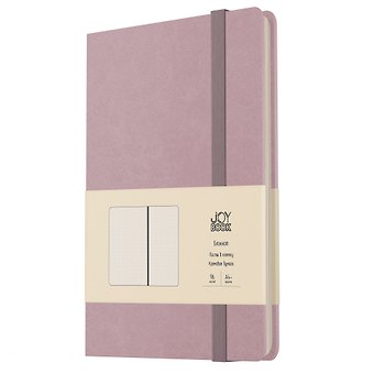 Книга для записей А4- 96л кл. Joy Book. Ежевичное суфле иск.кожа, тонир.блок, скругл.углы, ляссе, резинка