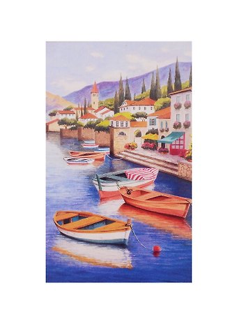 Картина для раскрашивания по номерам Средиземноморский пляж, 30x50 см