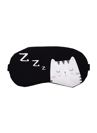 Маска для сна Спящий Котик Zzz (пакет)