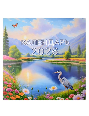 Календарь 2026г 227*227 Природа настенный, на скрепке