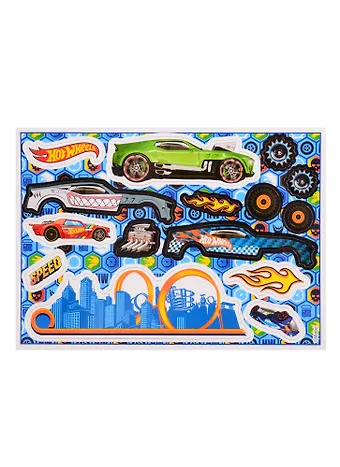 Раскраска с магнитным конструктором. Hot Wheels. Вперед, к победе!