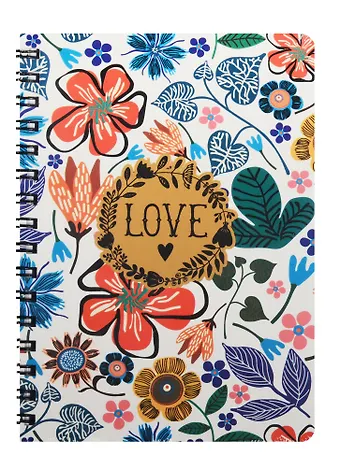 Записная книжка А6 80л кл. Flower love спираль, Kairui