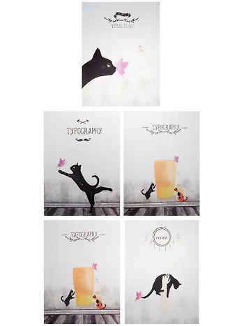 Тетрадь в линейку Asac, Black cat, B5, 32 листа