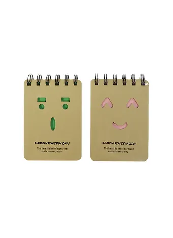 Блокнот А7 Happy every day (Смайлик) спираль, ассорти, Haich